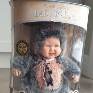 Anne Geddes Bean Plush Baby Rabbit Doll ~ NEW IN BOX, Filled Collection-Rare